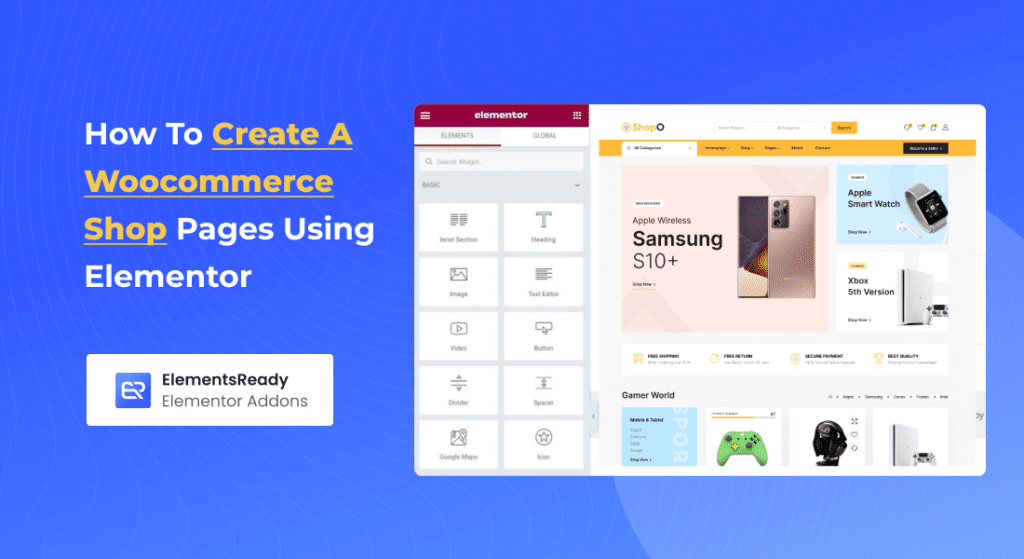 Create A Woocommerce Shop Pages Using Elementor