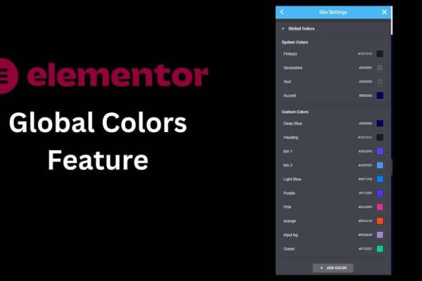How to Use the Elementor Global Colors Feature
